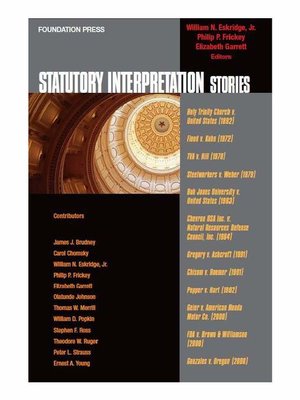 cover image of Statutory Interpretation Stories